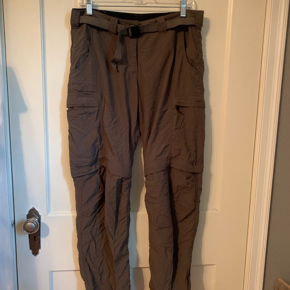 Exofficio Women’s Brown Hiking Pants with zip-off pant size 8